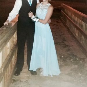 Baby blue prom dress